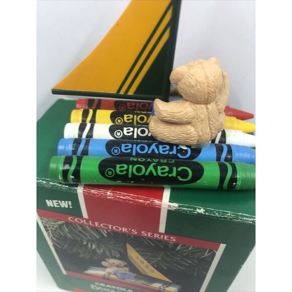 Hallmark Keepsake Ornament 1989 Crayola Bright Journey Bear Crayon 1st in Series - Picture 6 of 12